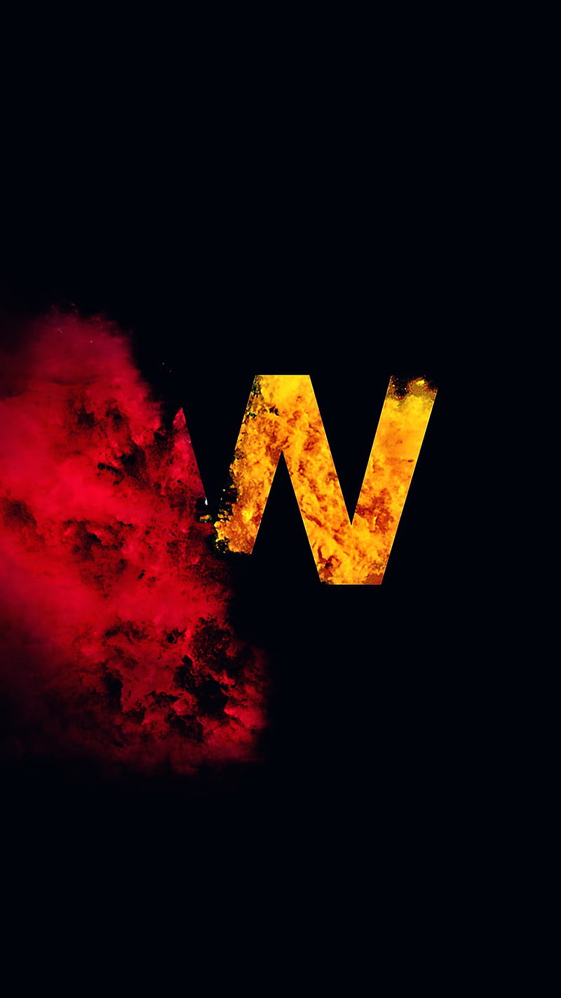 Amoled W, colours, letter, HD phone wallpaper