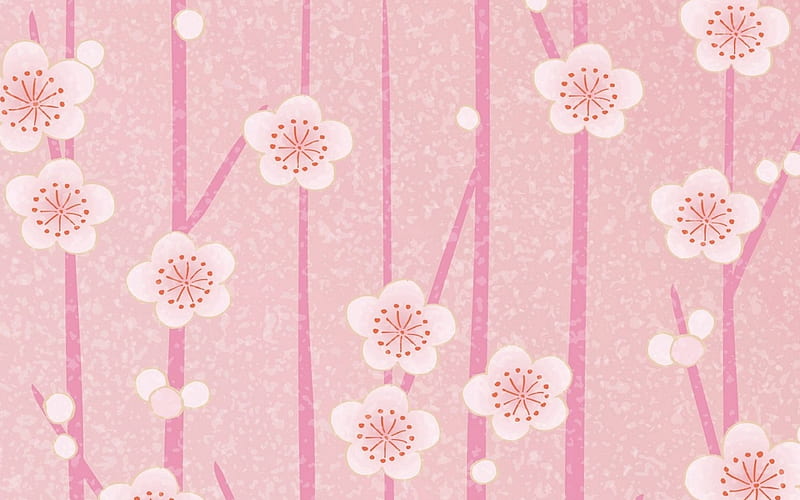 pink flowers pattern artwork, roses patterns, floral patterns, background with flowers, abstract flowers pattern, floral textures, decorative art, pink floral backgrounds, HD wallpaper