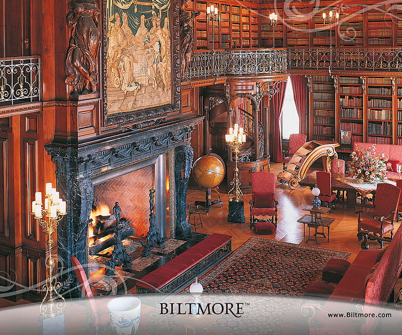 Biltmore House Library, architecture, biltmore, library, biltmore house, HD wallpaper