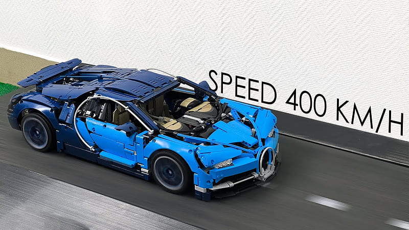 Bugatti Chiron VS Treadmill – Lego Technic Speed Test 42083, HD wallpaper