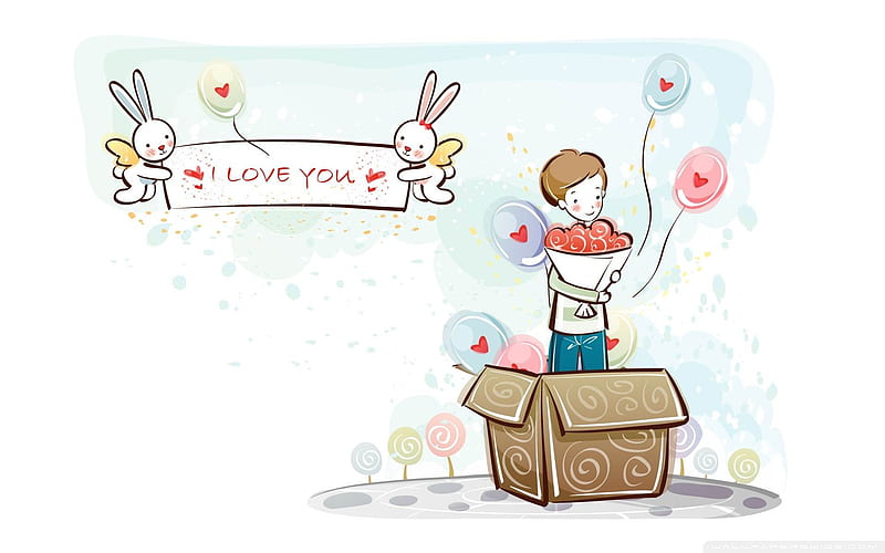 love present-Romantic Valentines Day Vector, HD wallpaper