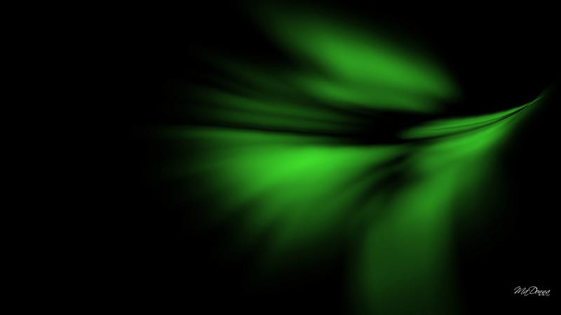 Atomic Glow, glow, green, abstract, light, HD wallpaper