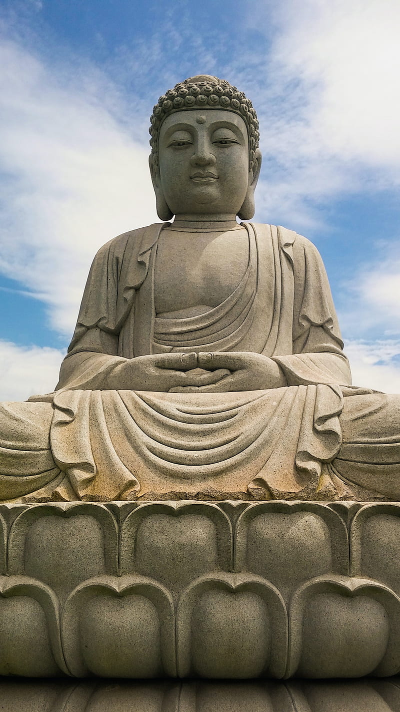 Gautama Buddha, blessed, god, lord, love, origins, saying, statue, HD phone wallpaper
