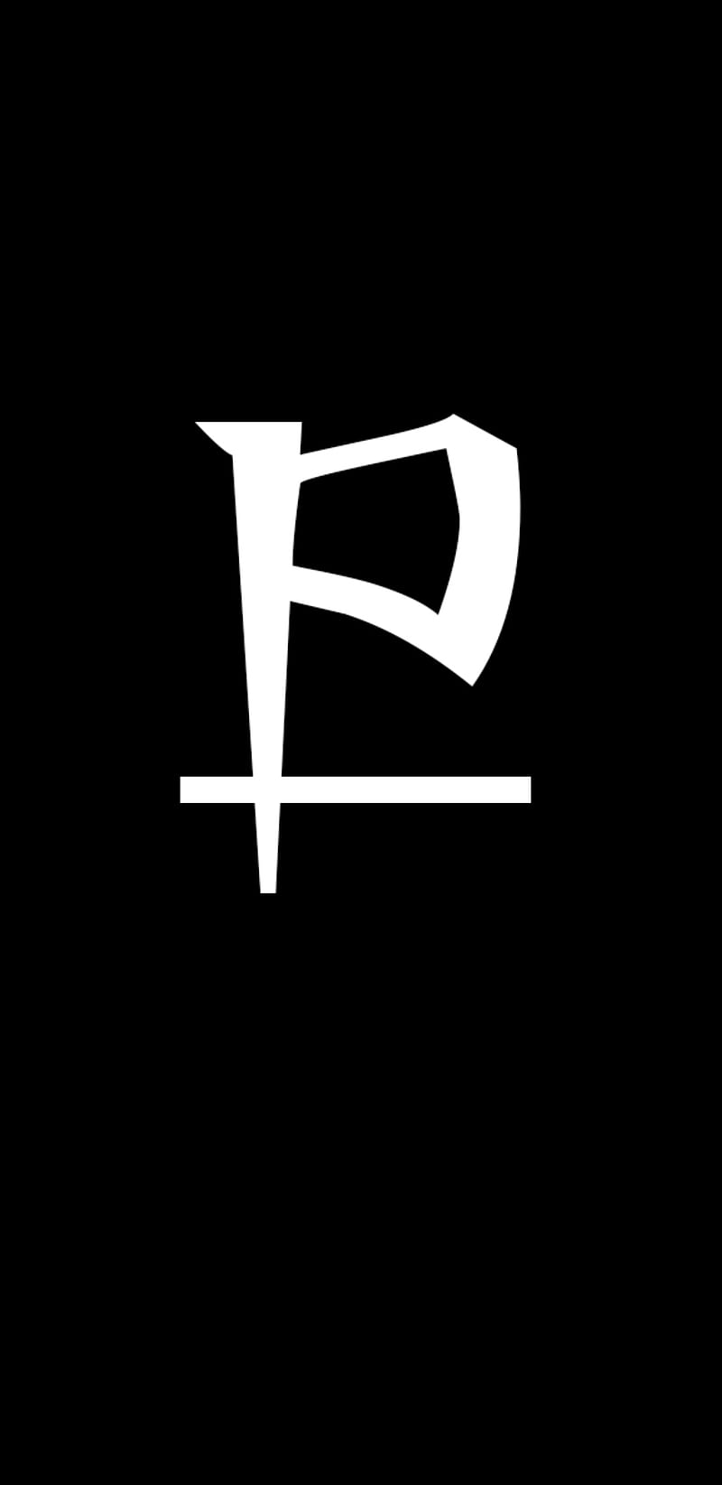black letter p