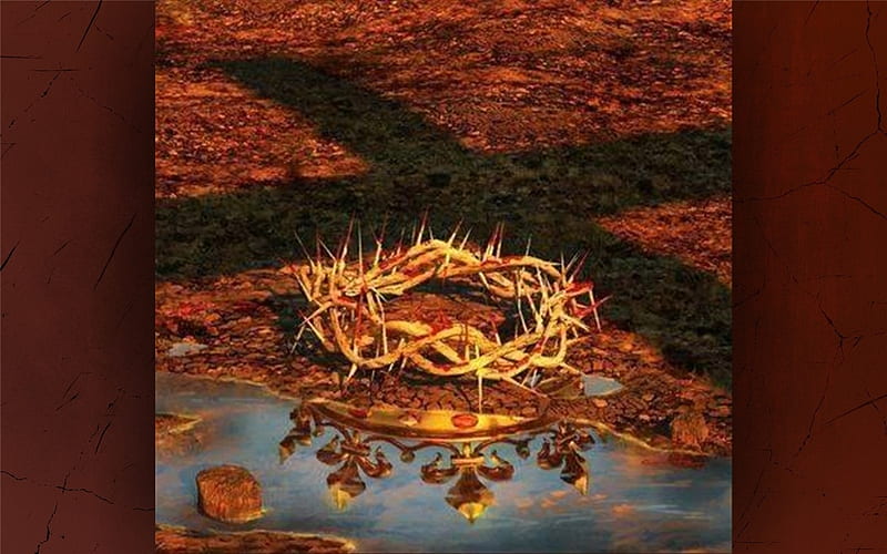 Crown of Jesus, thorns, crown, gold, cross, Good Friday, HD wallpaper |  Peakpx