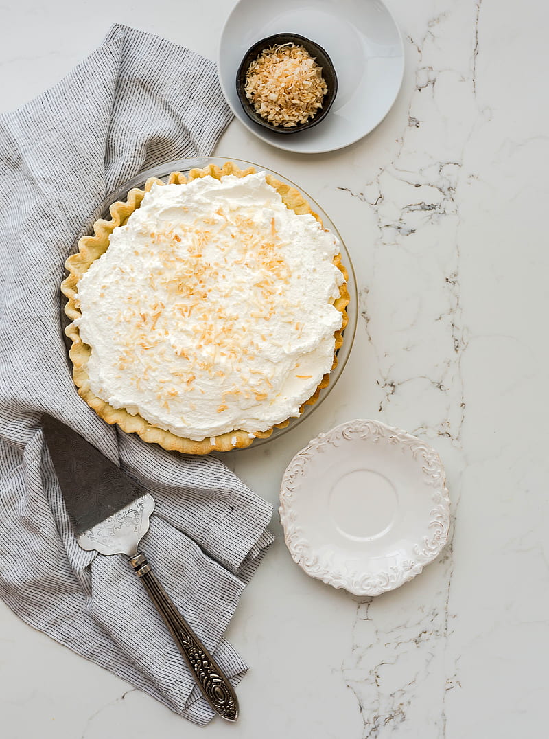 pie, cream, dessert, HD phone wallpaper