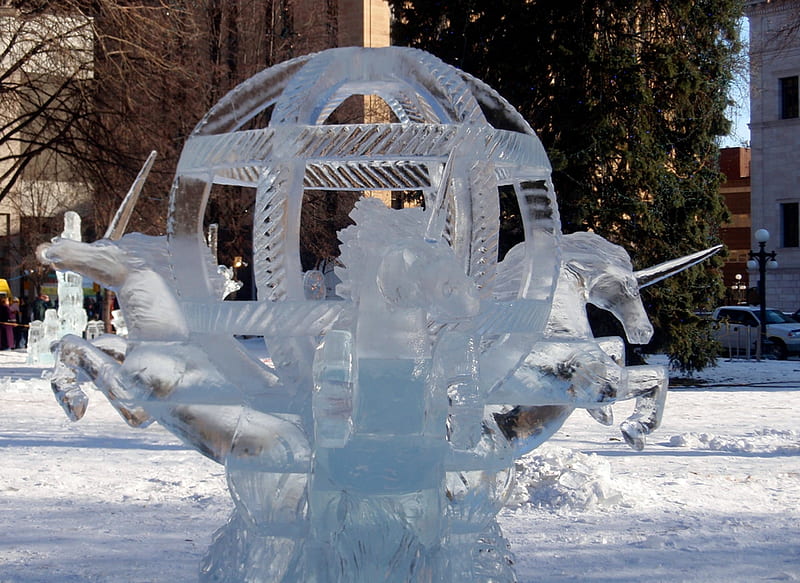 Unicorn Ice Sculpture, Uricorn, Ice, Sculpture, Winter, HD wallpaper |  Peakpx