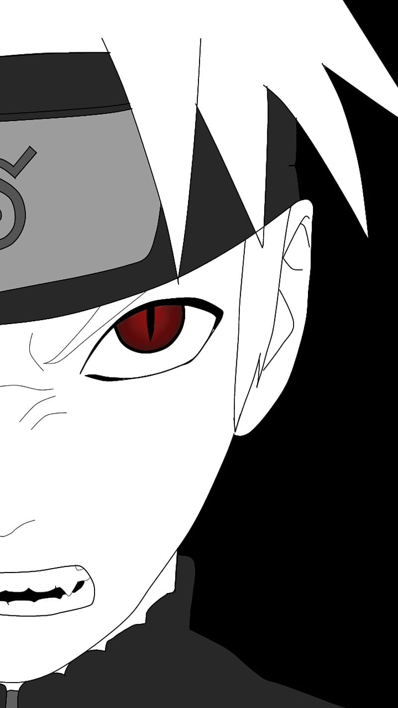 Pencil Drawing, Naruto Red Eye, sketch art, HD phone wallpaper