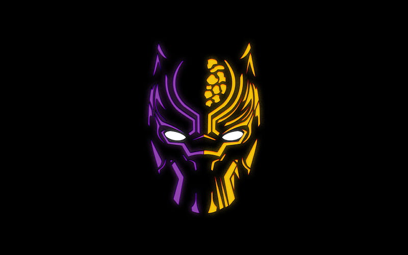 Black Panther 2018, art, new logo, new movies, emblem, mask, HD wallpaper