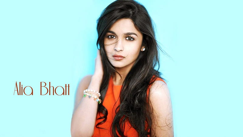 Alia Bhatt, asian, dress, orange, pose, HD wallpaper | Peakpx