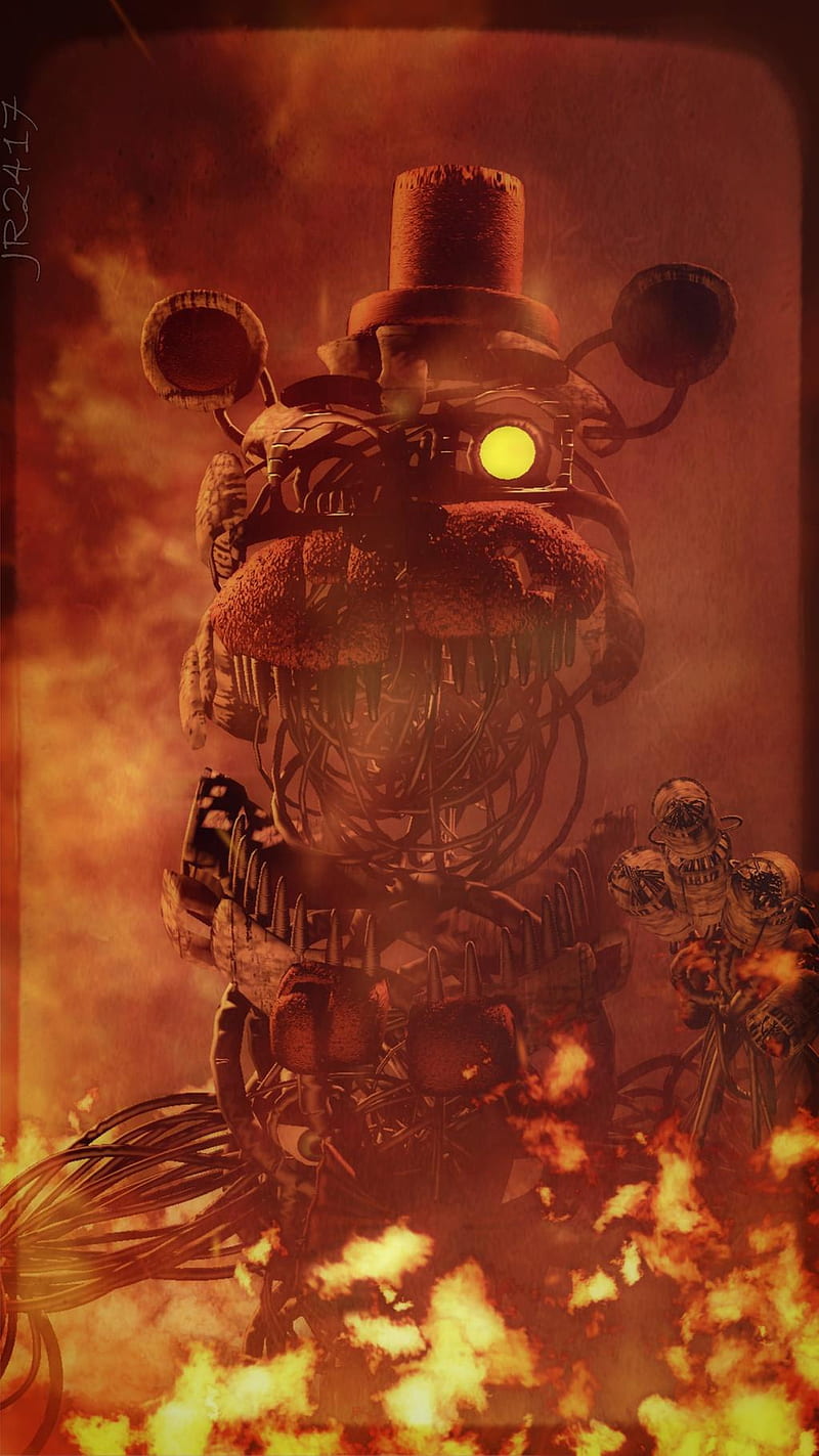 Molten Freddy, fazbear, fnaf, molten freddy, HD phone wallpaper