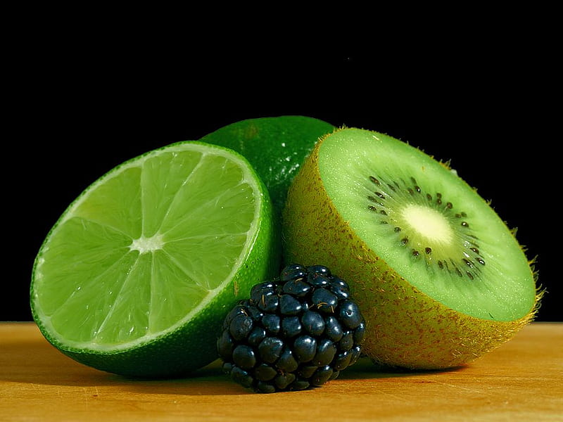 LIME & KIWI, fruit, green, kiwi, abstract, lime, HD wallpaper