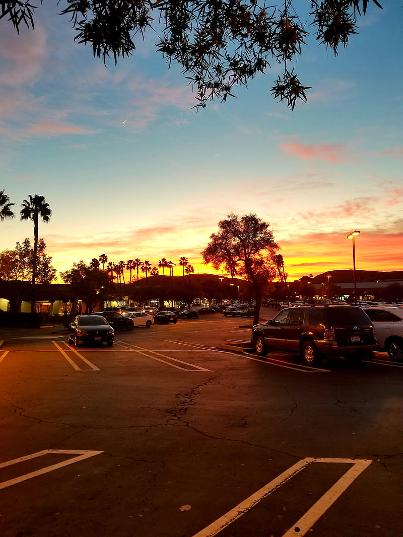 California Sunset, skyline, city, town, charming, enchanted, magical, shook, HD phone wallpaper