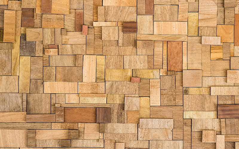 wood mosaic texture, wooden mosaic background, wood planks texture, background from wooden planks, HD wallpaper