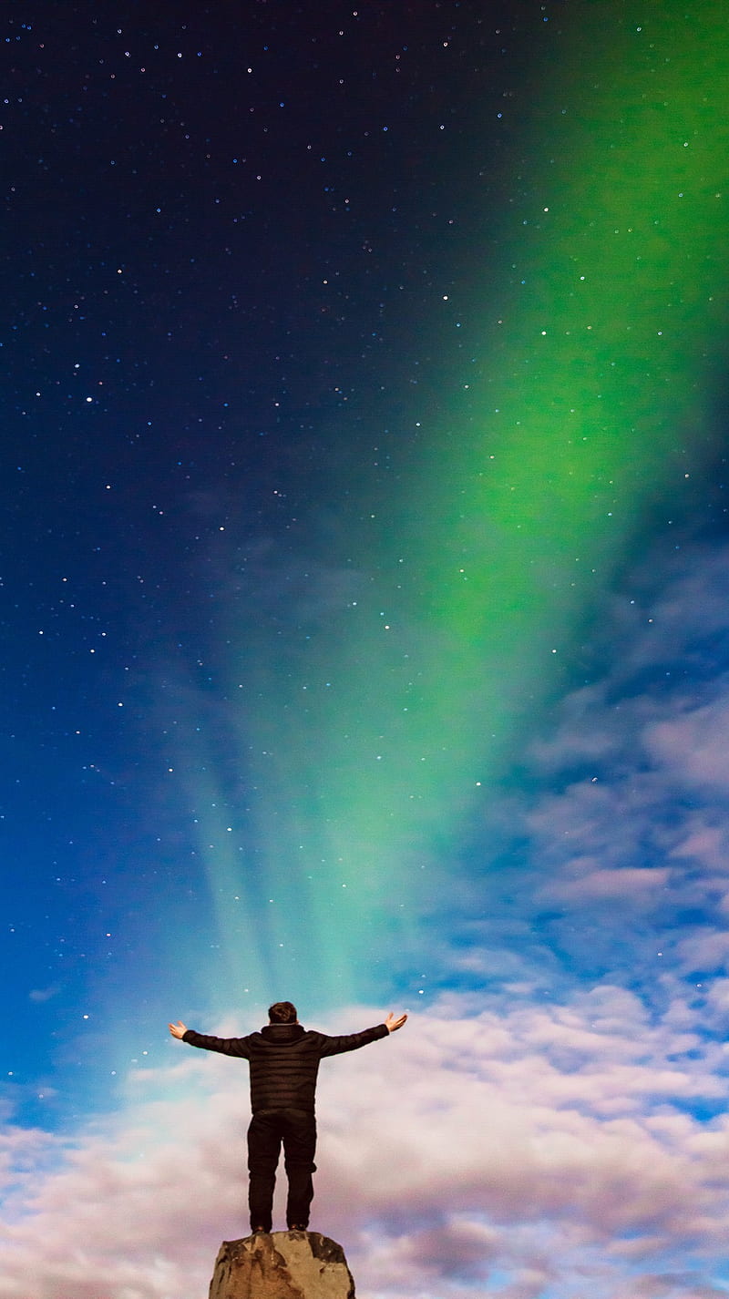 Iceland Sky, appreciation, aurora, bonito, daylight, HD phone wallpaper
