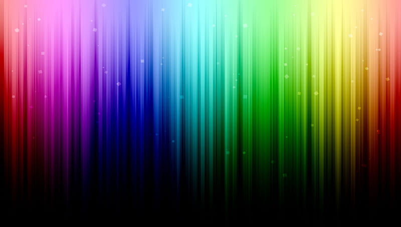 Abstract Rainbow, pulze, dots, rainbow, abstract, sparkle, fantasy, dark, stripe, simple, color, colour, light, many, HD wallpaper