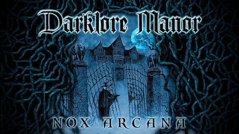 Darklore manor, moon, gothic, haunted house, horror, night, HD wallpaper
