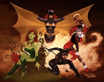 Women Of Batman, Catwoman, Harley Quinn, Batgirl, Poison Ivy, HD wallpaper  | Peakpx