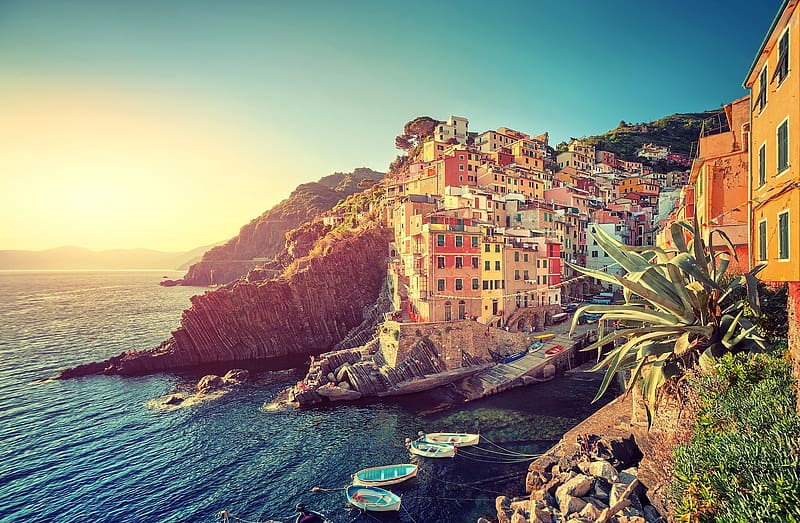 Italy, Riomaggiore, Cinque Terre, , Liguria, Towns, HD wallpaper