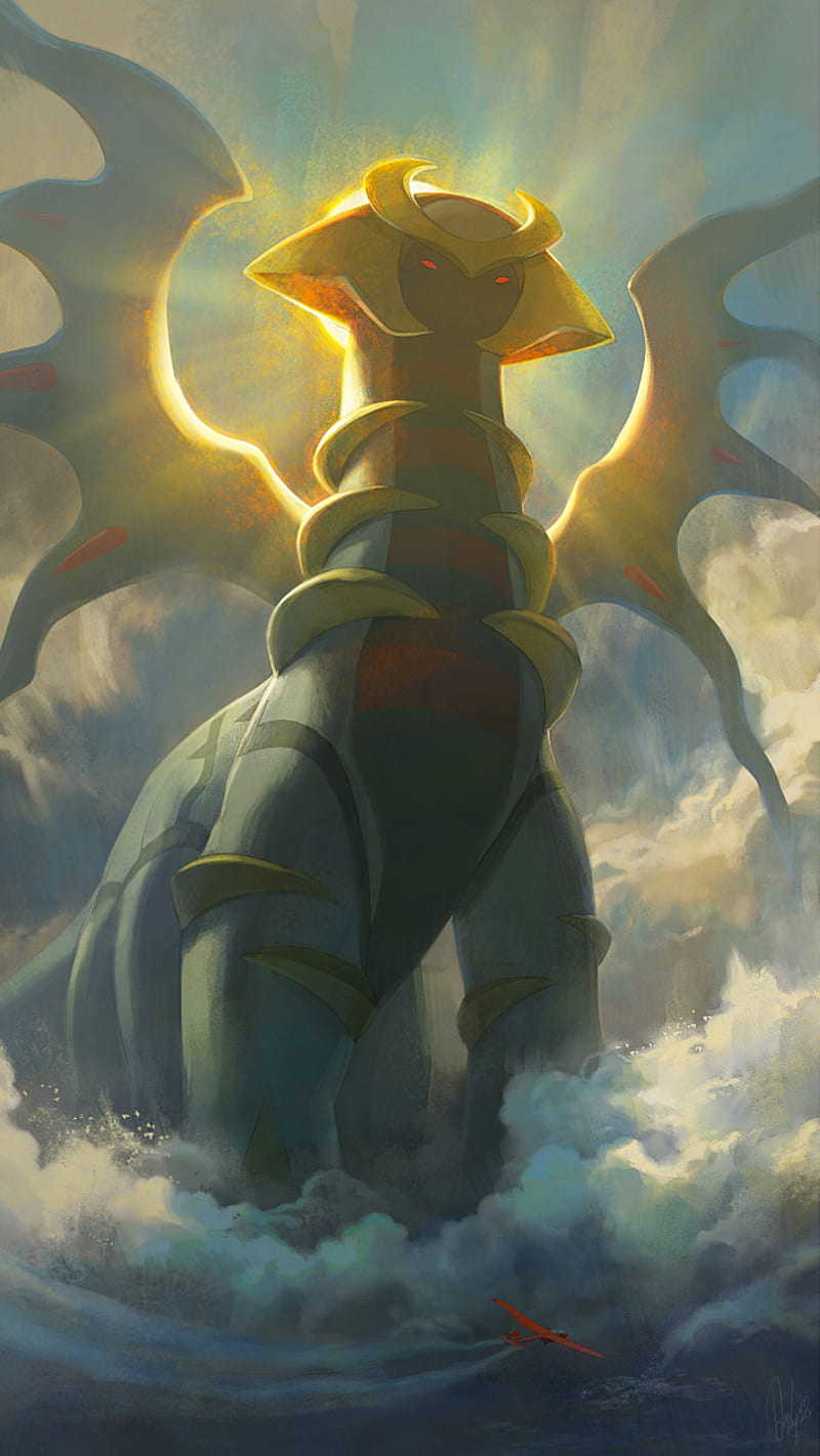 Giratina (Pokémon) and Background, Shiny Giratina HD wallpaper