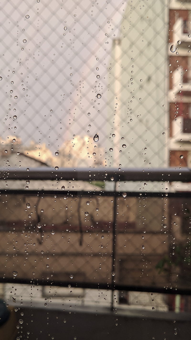 rain, water drops, rainbows, HD phone wallpaper