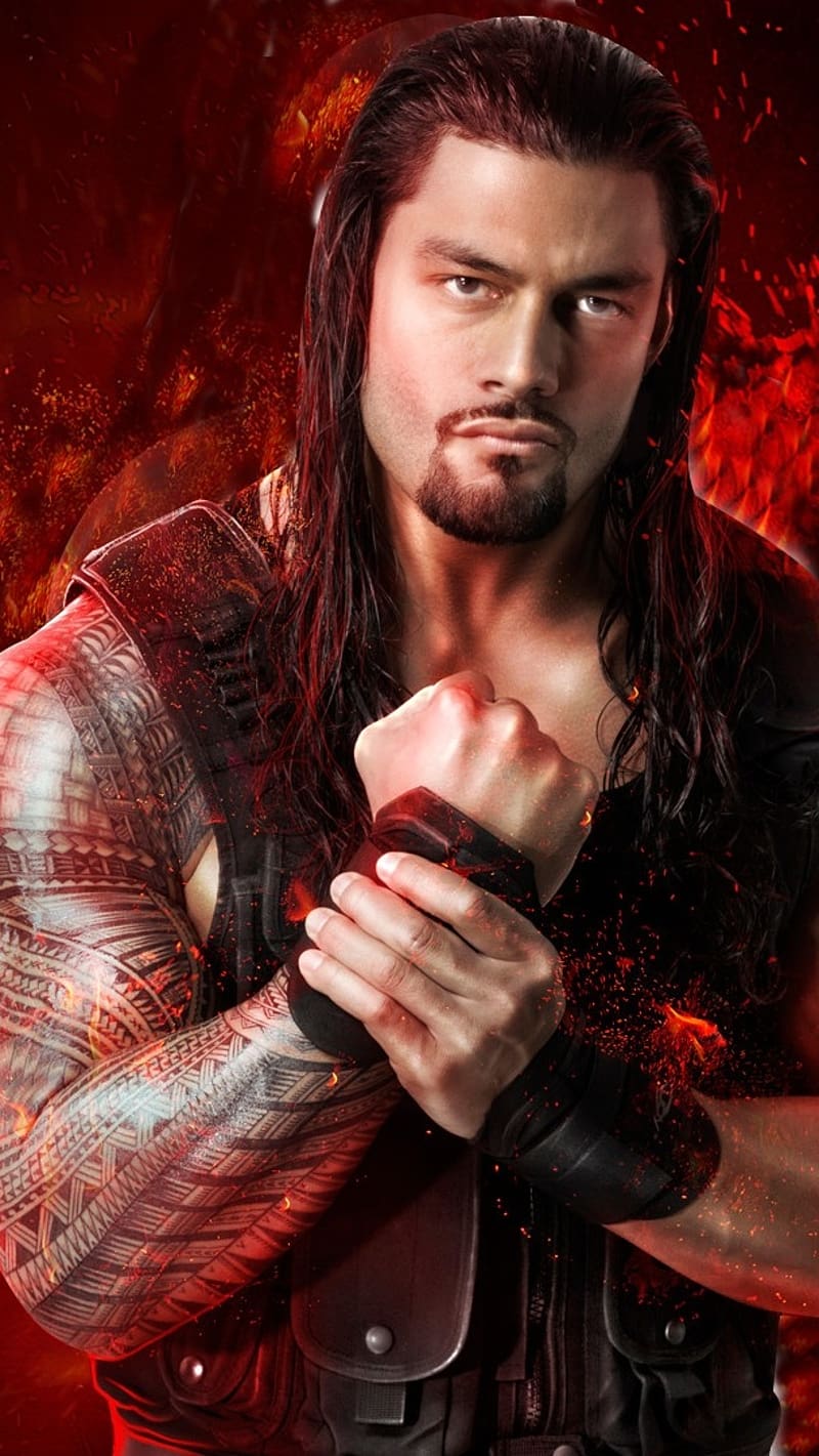 Roman Reigns Red Background Effect, roman reigns, wwe, red background effect, HD phone wallpaper