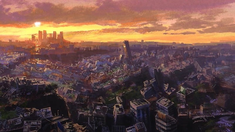 Anime Apocaliptic City, Owari No Seraph, Scenery, Anime, Apocaliptic, City, background, HD wallpaper