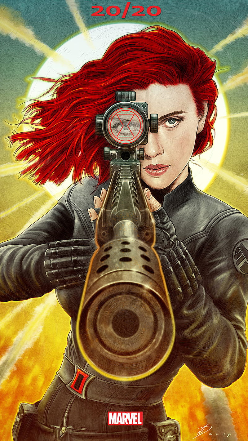 Black Widow Scarlett Johansson Superhero 4K Ultra HD Mobile Wallpaper