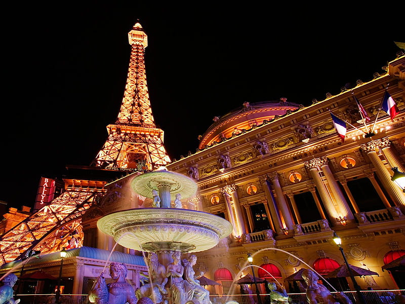 Download Beautiful Paris Las Vegas Tourist Attraction Wallpaper