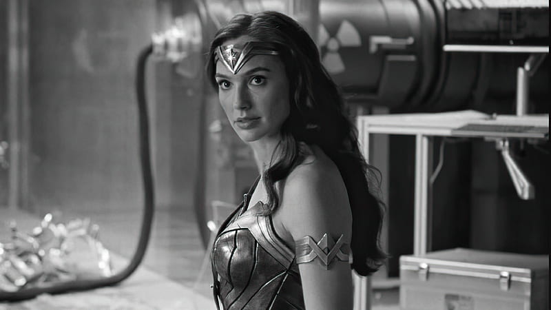 Wonder Woman Jl 2021, justice-league, 2021-movies, movies, wonder-woman, monochrome, black-and-white, HD wallpaper