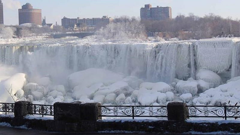 NIAGARA FALLS, ICE, FOZEN, FALLS, NIAGARA, HD wallpaper