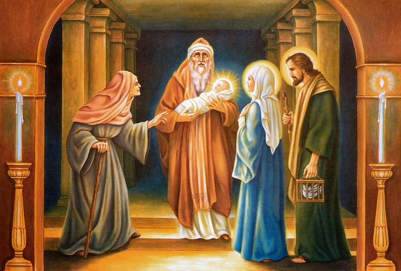 Jesus presented at the Temple, christ, presentation, jesus, gospel, virgin, mary, HD wallpaper