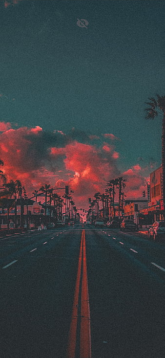 Red Miami, new, road, sunset, sunsets, HD phone wallpaper | Peakpx