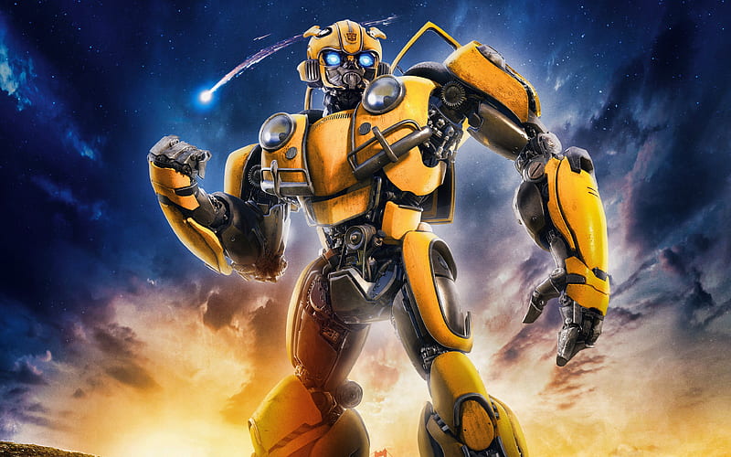 Bumblebee, yellow robot, 2018 movie, Transformers Titans Return, HD wallpaper