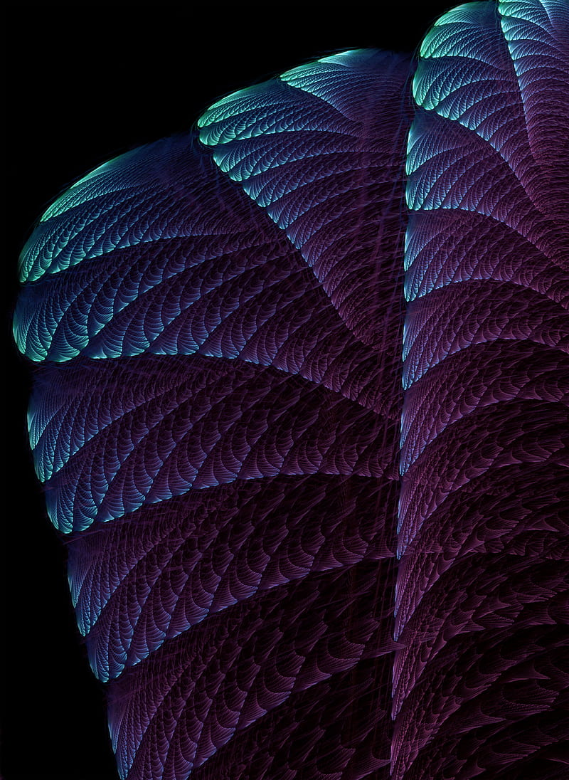 fractal, abstraction, purple, relief, volume, HD phone wallpaper