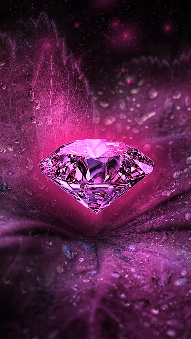 Shine like a diamond, pink, pink diamond, red, shiny, solitaire, stone, HD  phone wallpaper | Peakpx