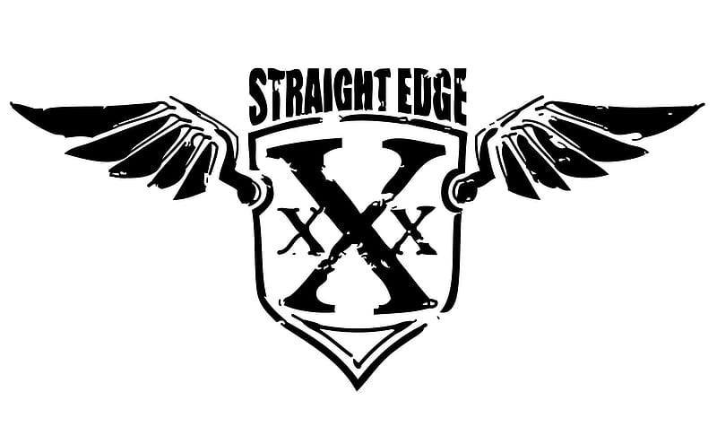 Straight Edge, rock, music, black, edge, graffiti, punk, nice, cool, straight, xxx, white, HD wallpaper
