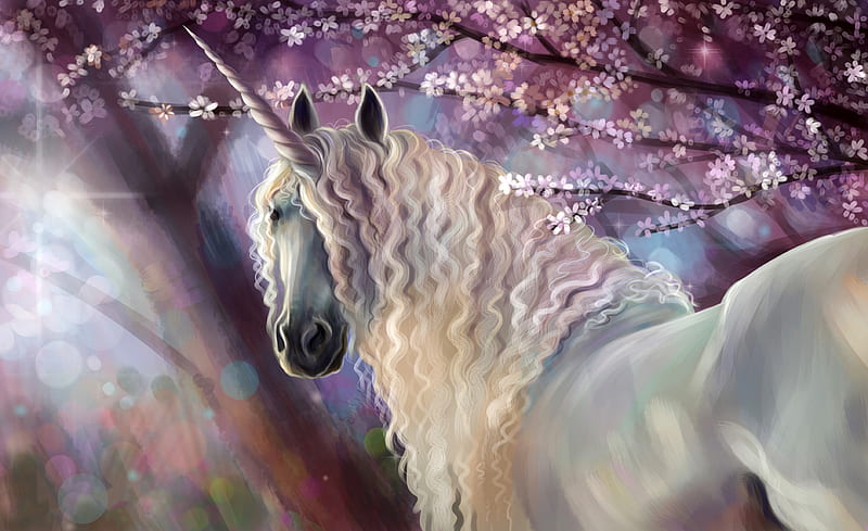 Unicorn Fantasy Blossom Frumusete Luminos Flower Spring Pink Hd Wallpaper Peakpx