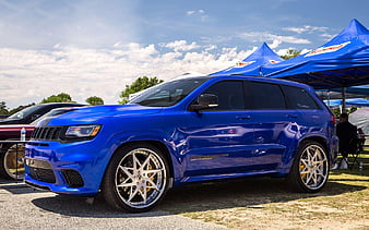 Jeep Grand Cherokee SRT, tuning, 2019 cars, SUVs, blue Cherokee, Forgiato Wheels, Turni, 2019 Jeep Grand Cherokee, american cars, Jeep, HD wallpaper