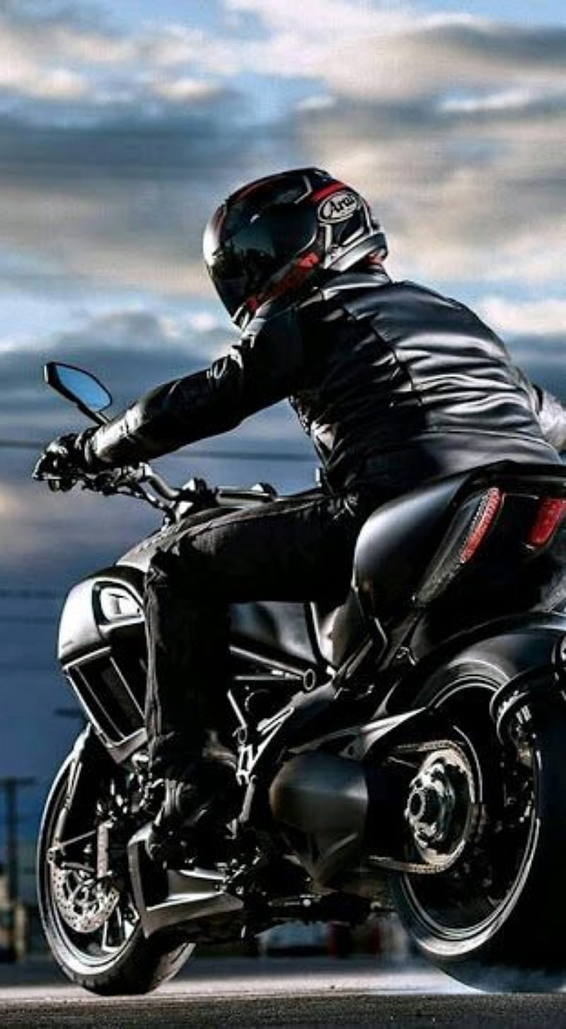 Biker, bandit, bike, motorcycle, motors, rider, stunt, HD phone wallpaper
