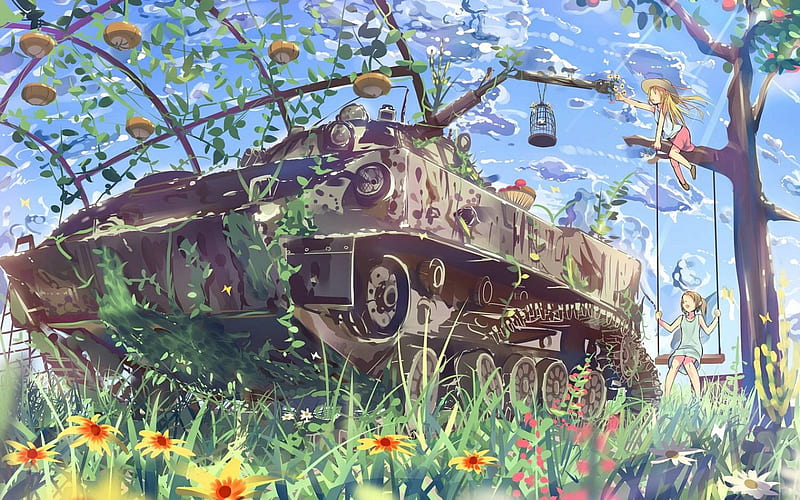 Wallpaper Girls Und Panzer, Battlefield, Tanks, Anime - Wallpaperforu