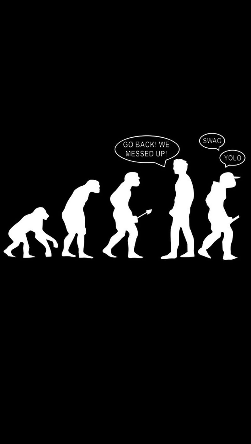 Evolution, funny, swag, yolo, HD phone wallpaper