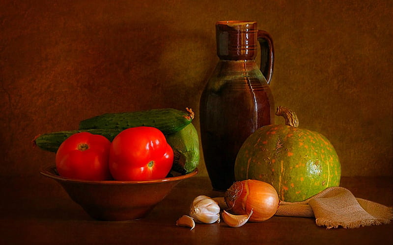 Still life, food, fruits, jar, HD wallpaper