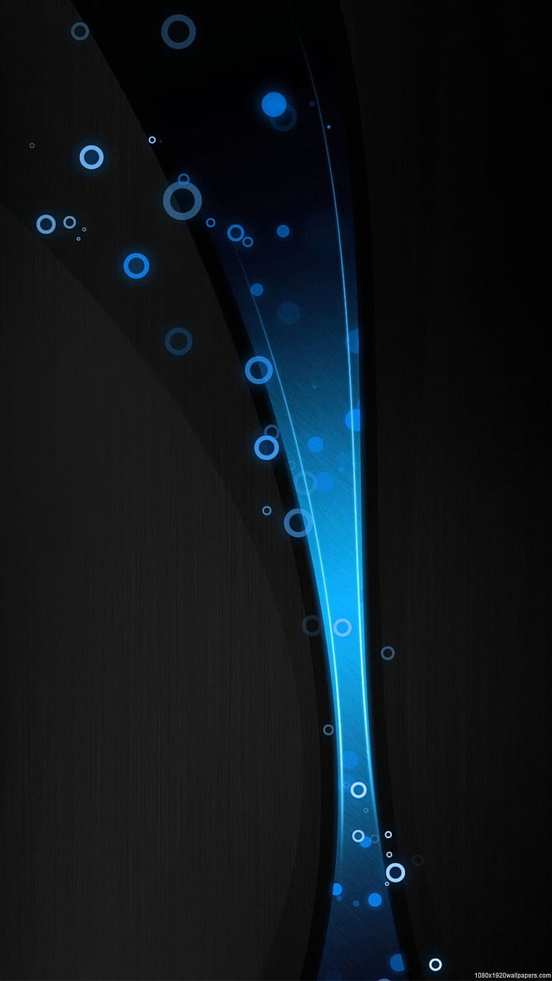 Blue Drizzle, abstract, black, HD phone wallpaper