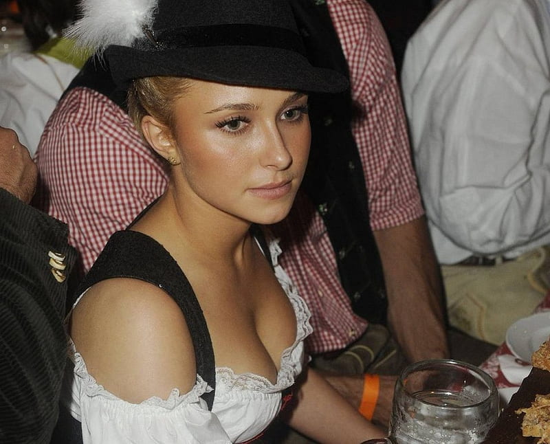 Hayden Panettiere, pretty, blond, bonito, woman, octoberfest, hair, hayden, hot, face, beer, panetierre, blonde, sexy, baby, hat, girl, lady, eyes, HD wallpaper