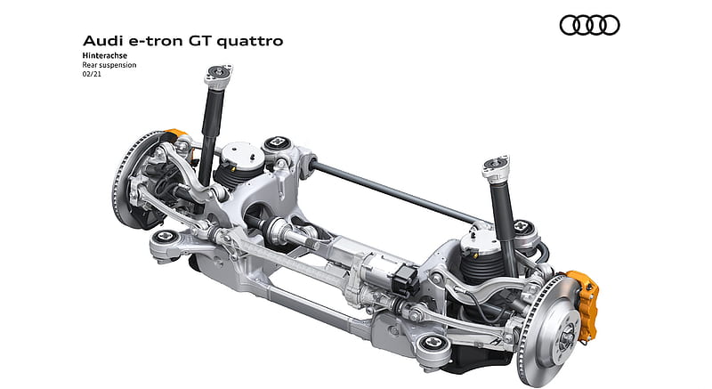 2022 Audi e-tron GT quattro - Rear suspension , car, HD wallpaper