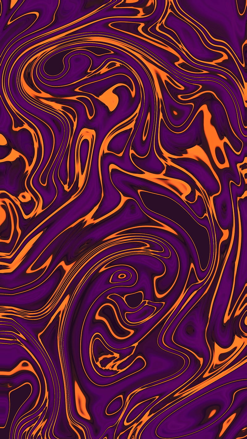dark orange, abstract, dark cool, liquid, pattern, texture, water, waves, HD phone wallpaper