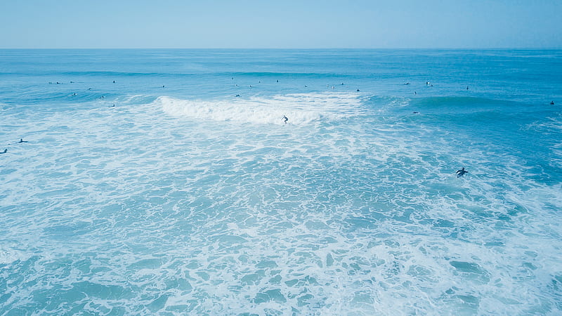 Ocean Waves Crashing on Shore, HD wallpaper