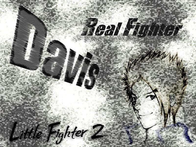 Little fighter 2-Devis real fighter, videogame, action, fighter, little fighter 2, davis, black and white, hero, game, HD wallpaper