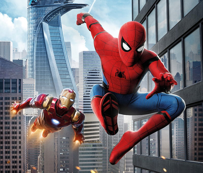 Iron Man Spiderman Homecoming , spiderman-homecoming, spiderman, 2017-movies, movies, super-heroes, iron-man, HD wallpaper